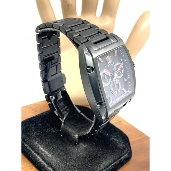 Versace Mens Watch VE6H00623 Swiss Quartz Chronograph Black Dial Stainless Steel - Picture 13 of 13
